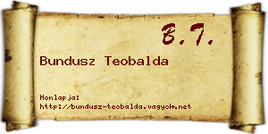Bundusz Teobalda névjegykártya